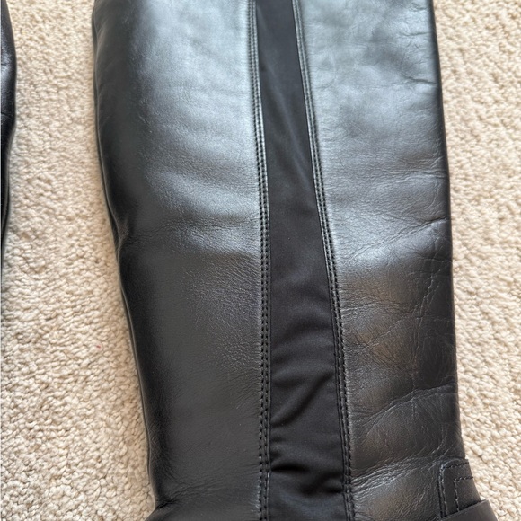 Clarks Women's Black Zip Up Dream Faux Leather Riding Boots Size 8 1/2M EUC - Picture 6 of 13